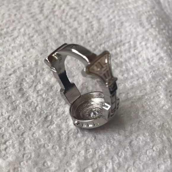 New Unisex Stamped S925 Sterling Silver Sapphire Handmade Star Wars R2D2 Ring - Picture 3 of 9